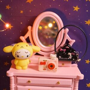 Pink Vanity Toy with Mirror and Plush